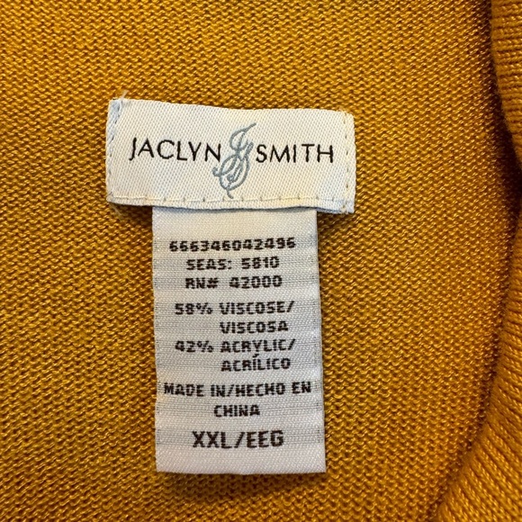 Jaclyn Smith Women’s Cowl Neck Sweater Mustard Gold Size XXL - Picture 4 of 5